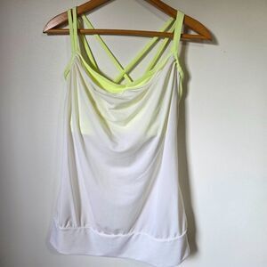 EUC LUCY ACTIVEWEAR TANK TOP STRAPPY WITH BUILT IN BRA SIZE M